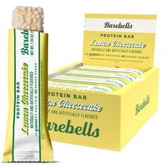 Barebells Lemon Cheesecake protein bar, a high-protein on-the-go snack.