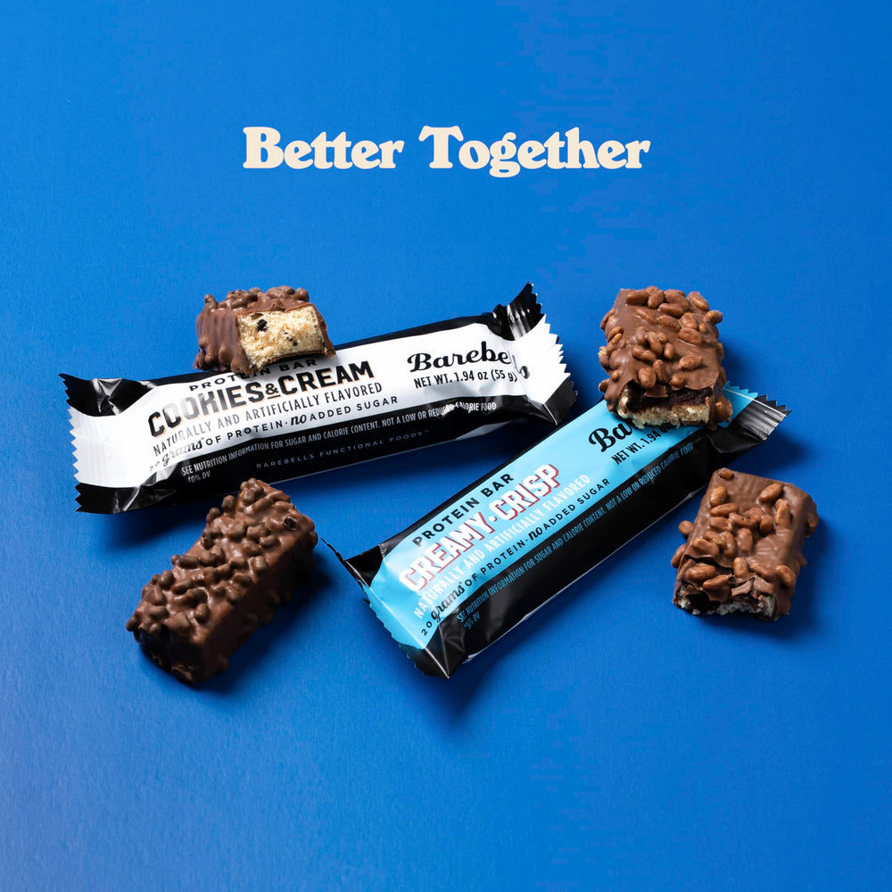 Barebells no added sugar badge supports guilt-free snacking choices.