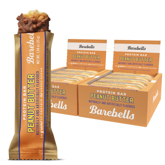 Barebells peanut butter protein bar core with creamy center for a satisfying snack