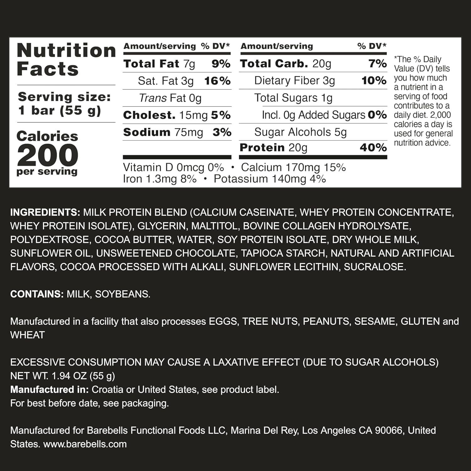 Barebells protein bar close-up highlighting creamy texture and flavor