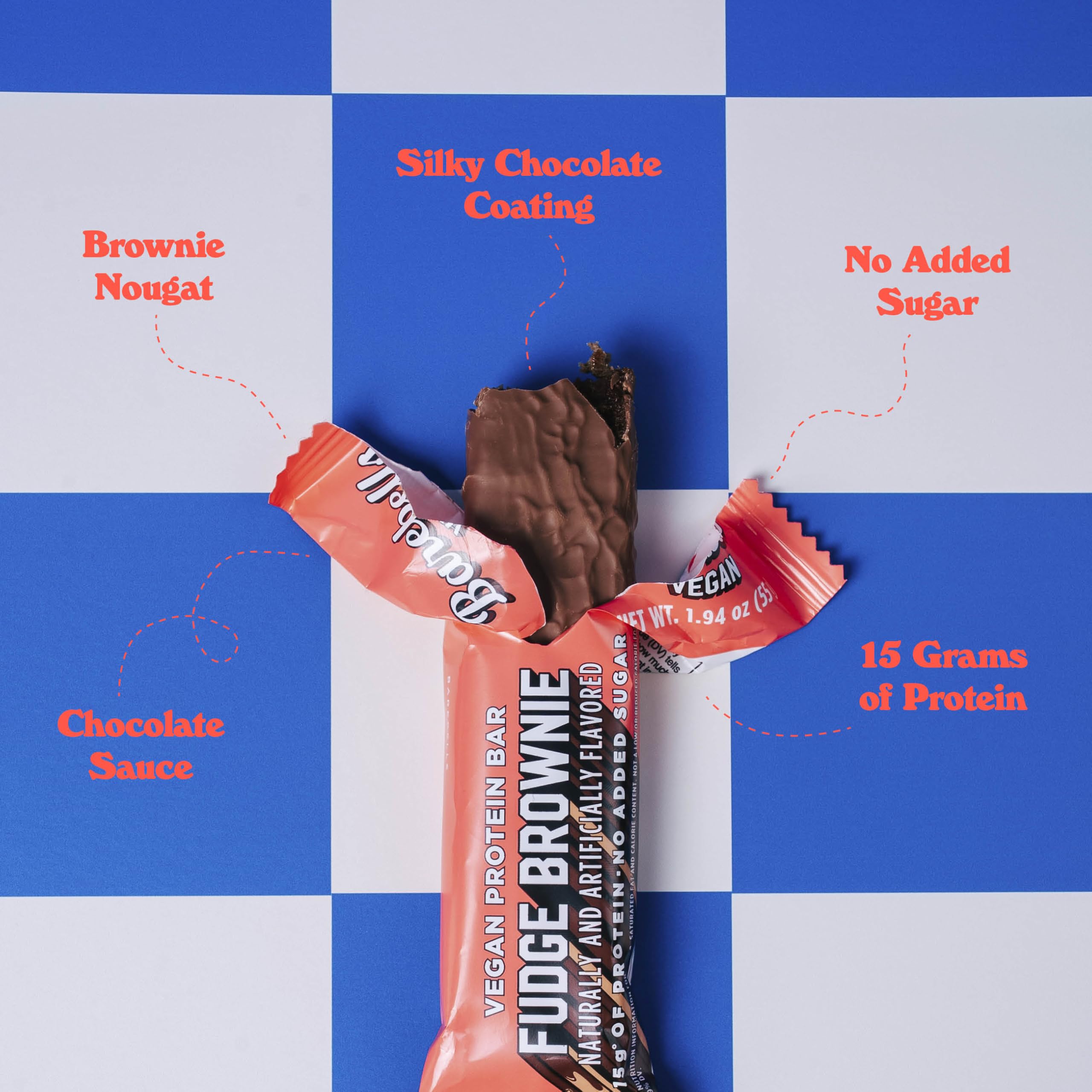 Barebells vegan protein bars fudge brownie ingredients, soy, pea, and rice proteins for balanced nutrition