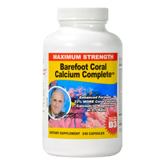 Barefoot Coral Calcium Complete bottle front shows the 1500mg formula for daily mineral support.