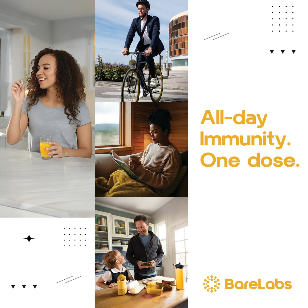 BareLabs Time Release bottle on a plain surface suggests a simple wellness routine.