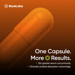 BareLabs Ultra Turmeric label close-up highlighting potency