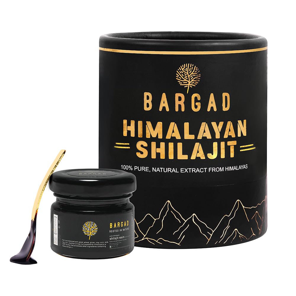 Bargad Pure Himalayan Shilajit Resin in jar shows authentic high-potency energy support
