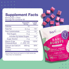 Bari Burst watermelon chews pack shows candy-like taste.
