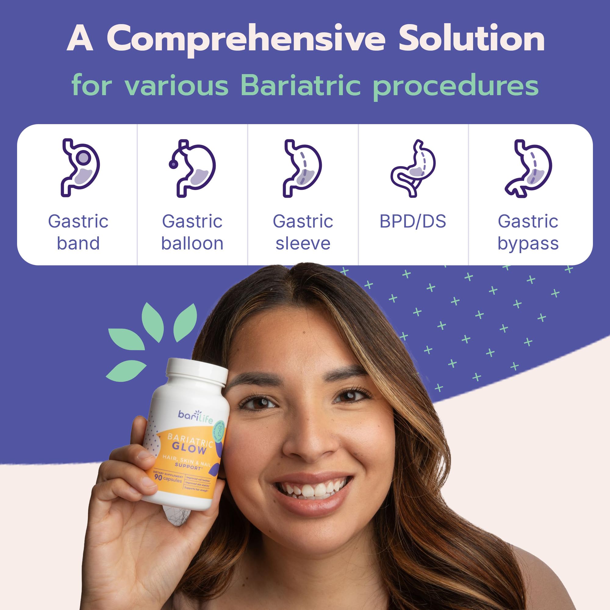 Bari Life brand logo with product box promotes daily self-care.