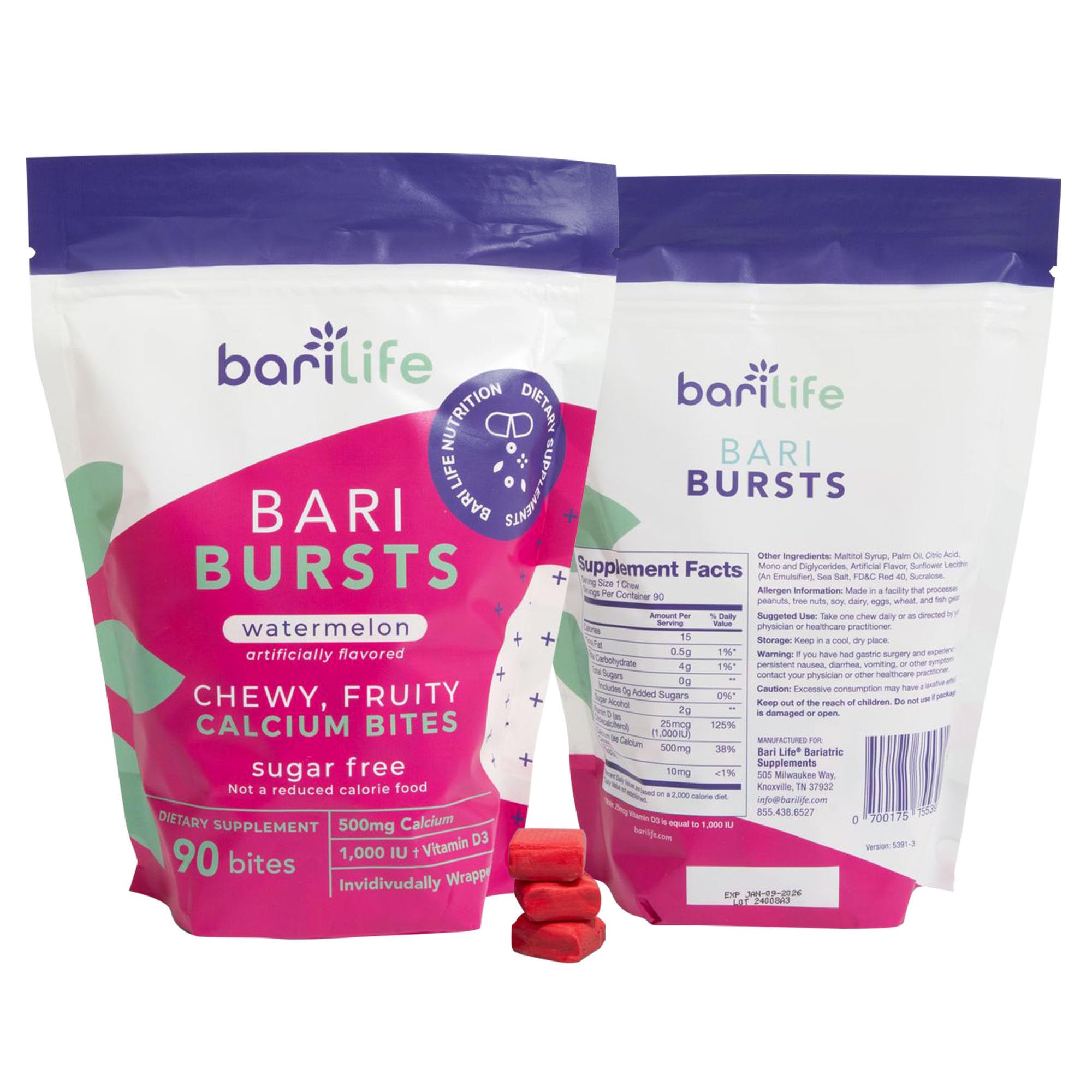 Handheld chews highlight easy-to-chew texture.