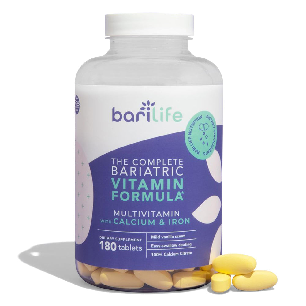 Bari Life complete bariatric bottle front showing all-in-one nutrition for daily use