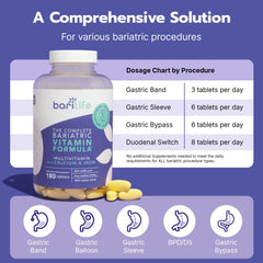 Bari Life tablet close-up highlighting calcium citrate and iron