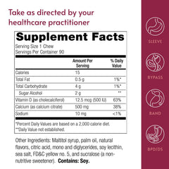 Bariatric Advantage 500 mg calcium citrate chew, highly absorbable