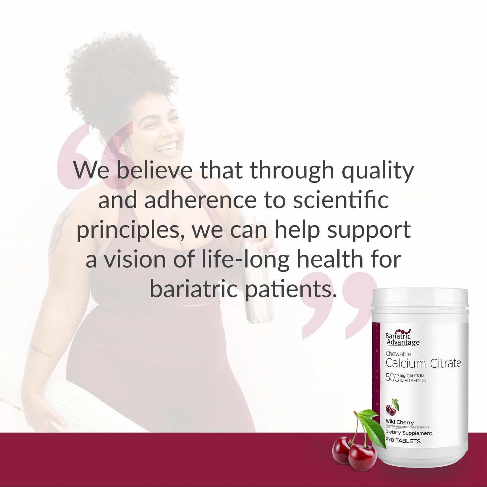 Bariatric Advantage on-the-go use of chewable tablets for daily routine