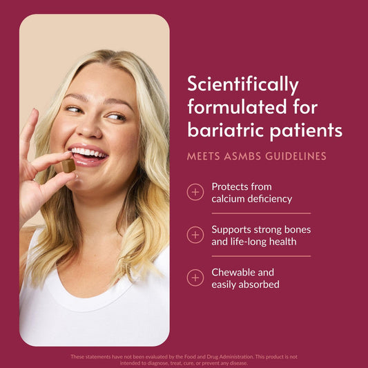 Individually wrapped Bariatric Advantage chews for easy on-the-go calcium