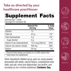 Bariatric Advantage Calcium Citrate Chewy Bites on table ready for daily use.