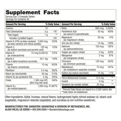 Bariatric Advantage chewable multivitamin tablets arranged for post-procedure supplementation