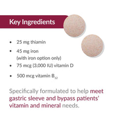 Morning routine with Bariatric Advantage daily multivitamin tablet.