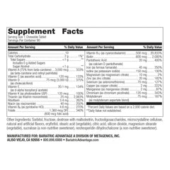 Bariatric Advantage chewable tablet graphic highlights absorption