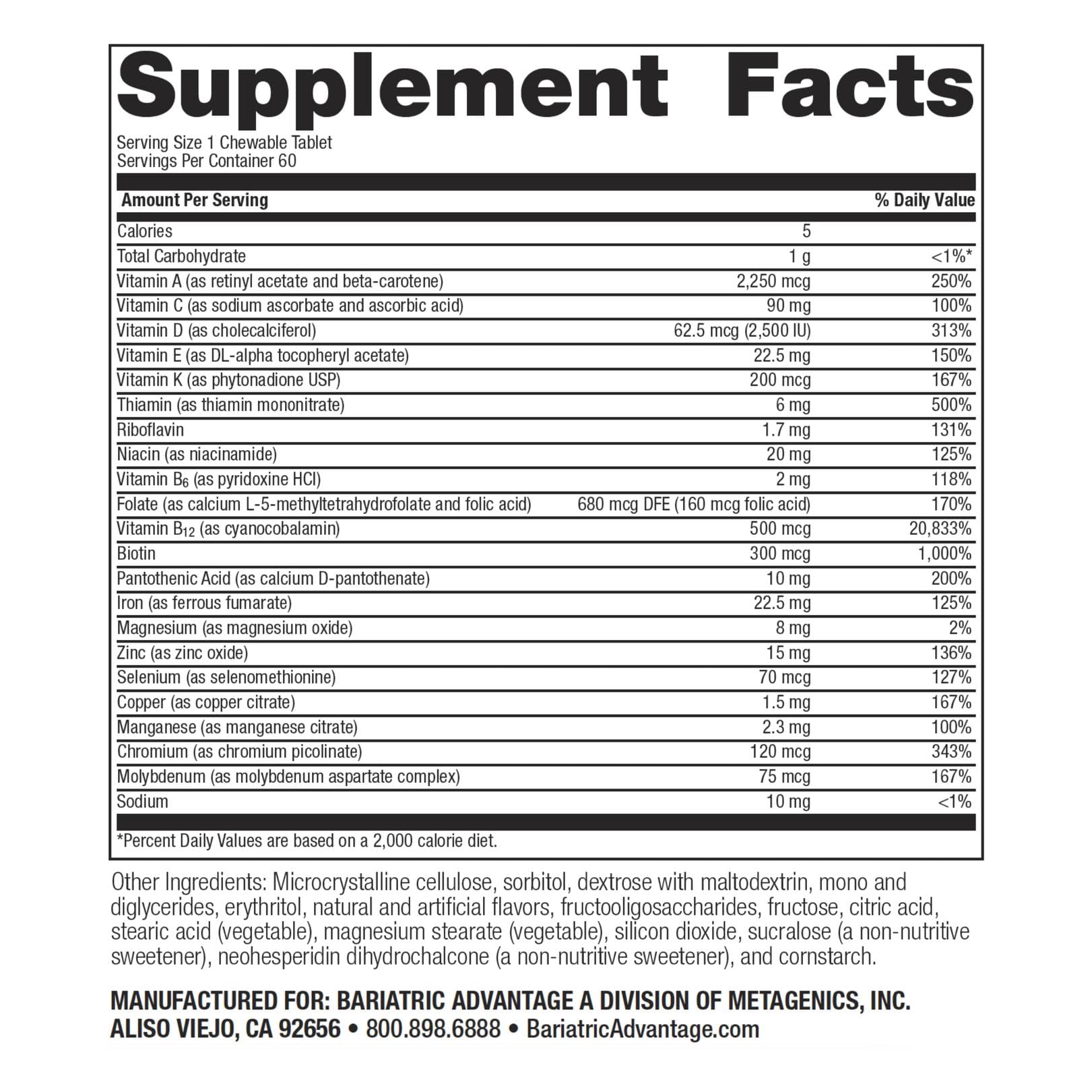 Bottle label highlights fat-soluble ADEK nutrients and absorption emphasis