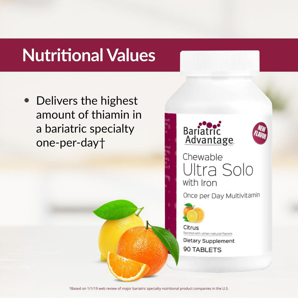 Bariatric Advantage daily-use tablet held in hand