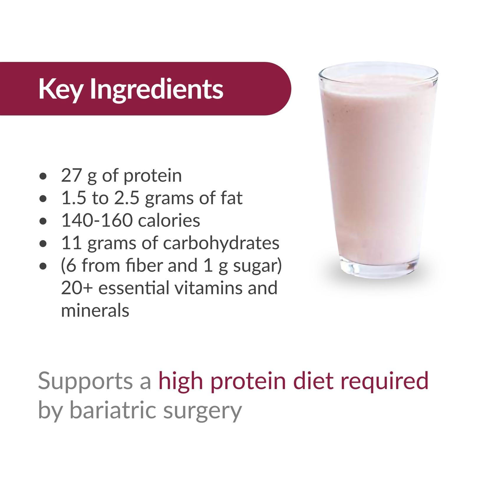 Bariatric Advantage easy-mix strawberry shake ready to drink convenience