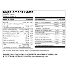 Bariatric Advantage High ADEK Multi capsules, easy-to-swallow daily nutrients