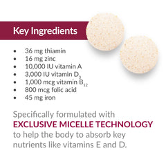 Bariatric Advantage two-tablet daily regimen delivering robust micronutrient coverage.
