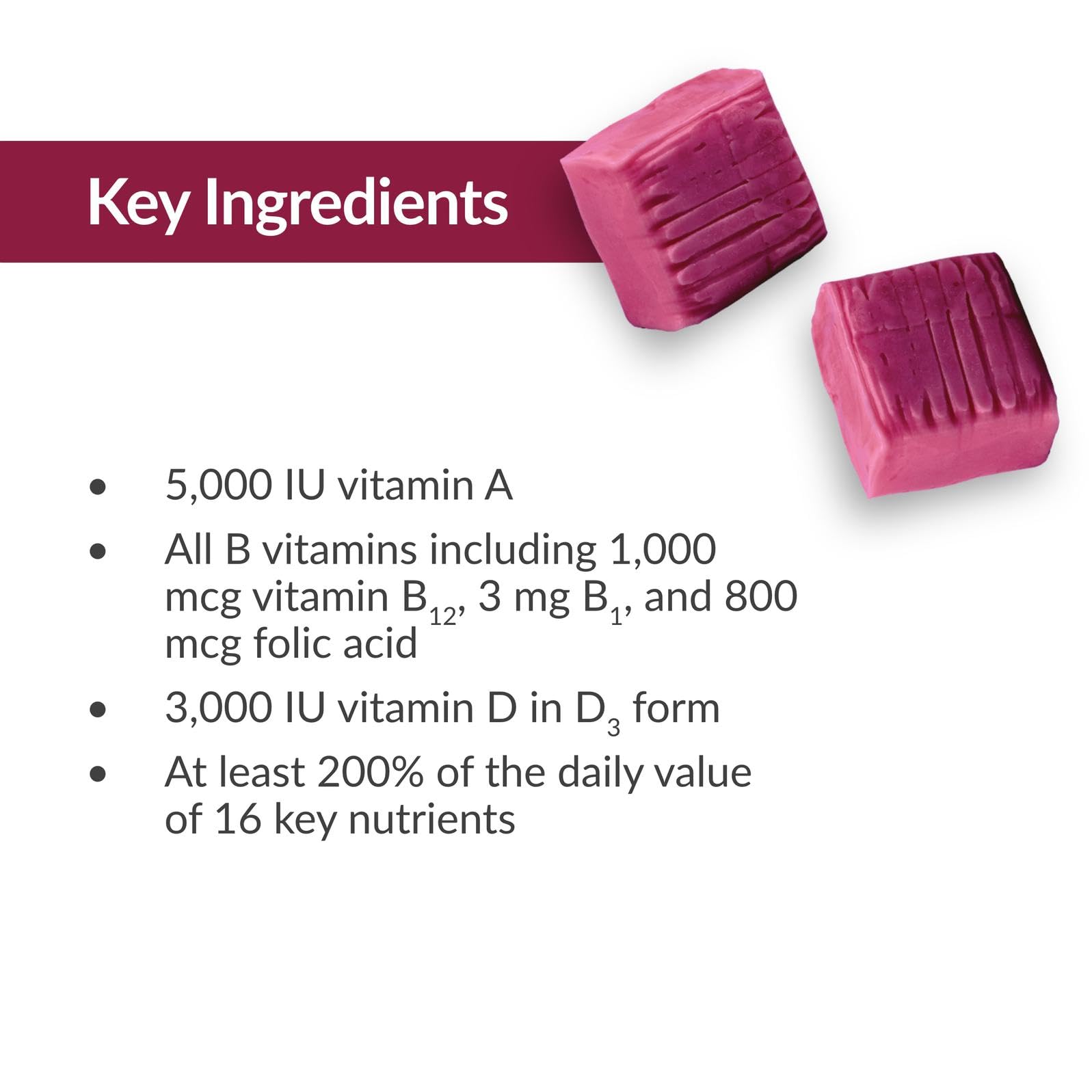 Bariatric Advantage dark cherry chews offer a flavorful daily supplement