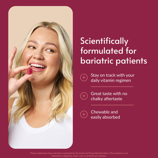 Bariatric Advantage label close-up highlighting nutrition