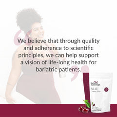 Serving suggestion with a glass of water for bariatric vitamin routine