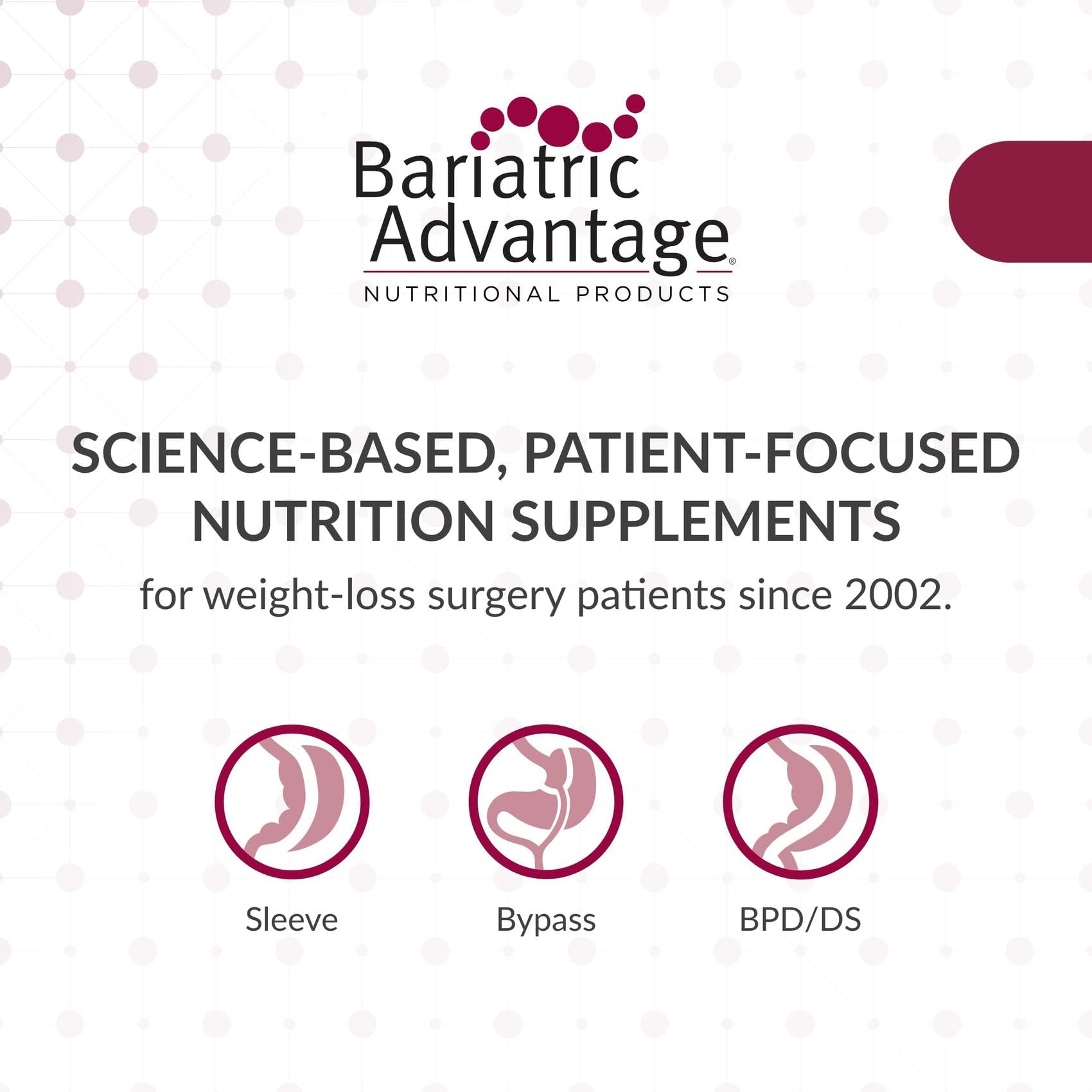 Bariatric Advantage Multi Formula label closeup with nutrient details