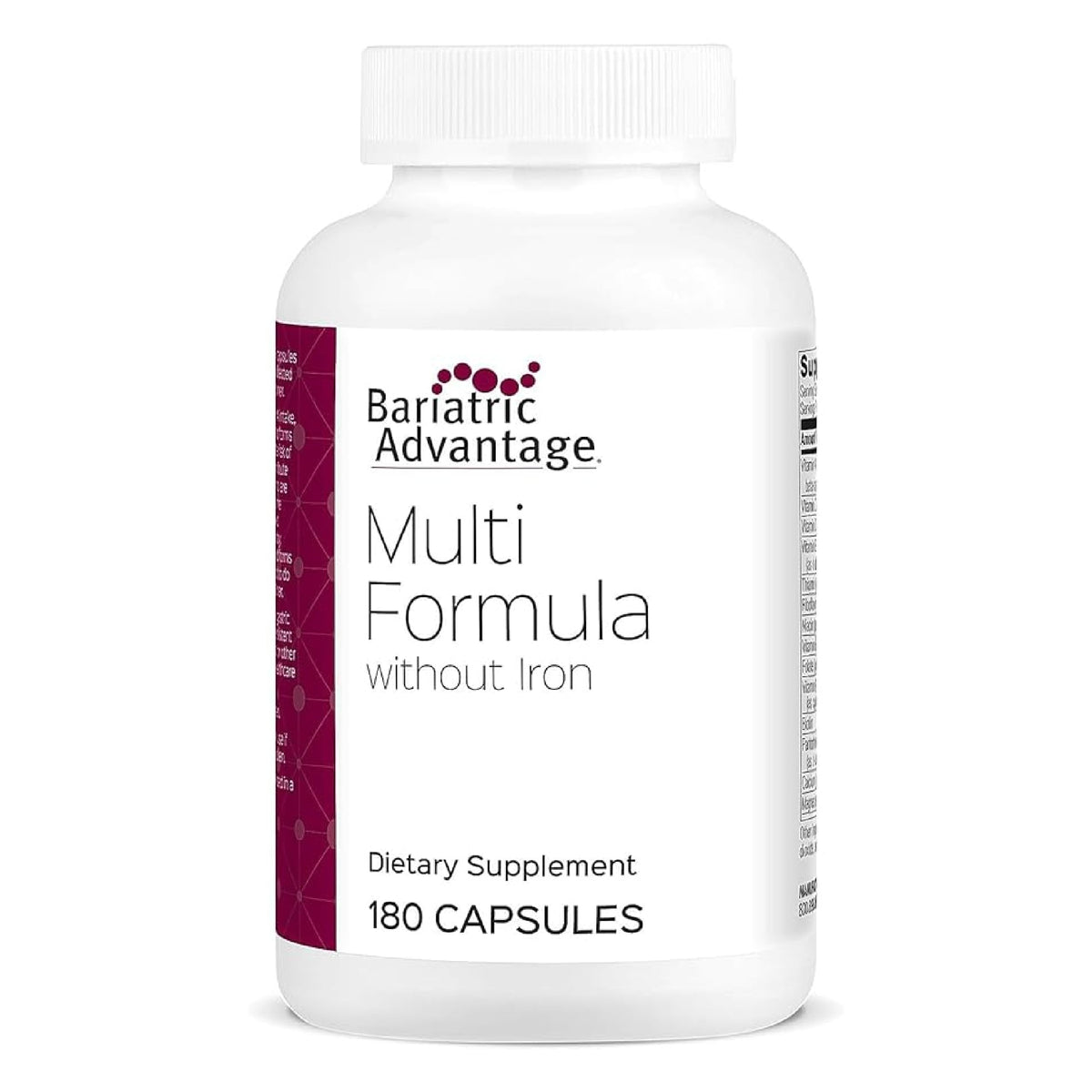Bariatric Advantage Multi Formula no-iron bottle ready for easy swallowing
