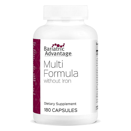Bariatric Advantage Multi Formula no-iron bottle ready for easy swallowing