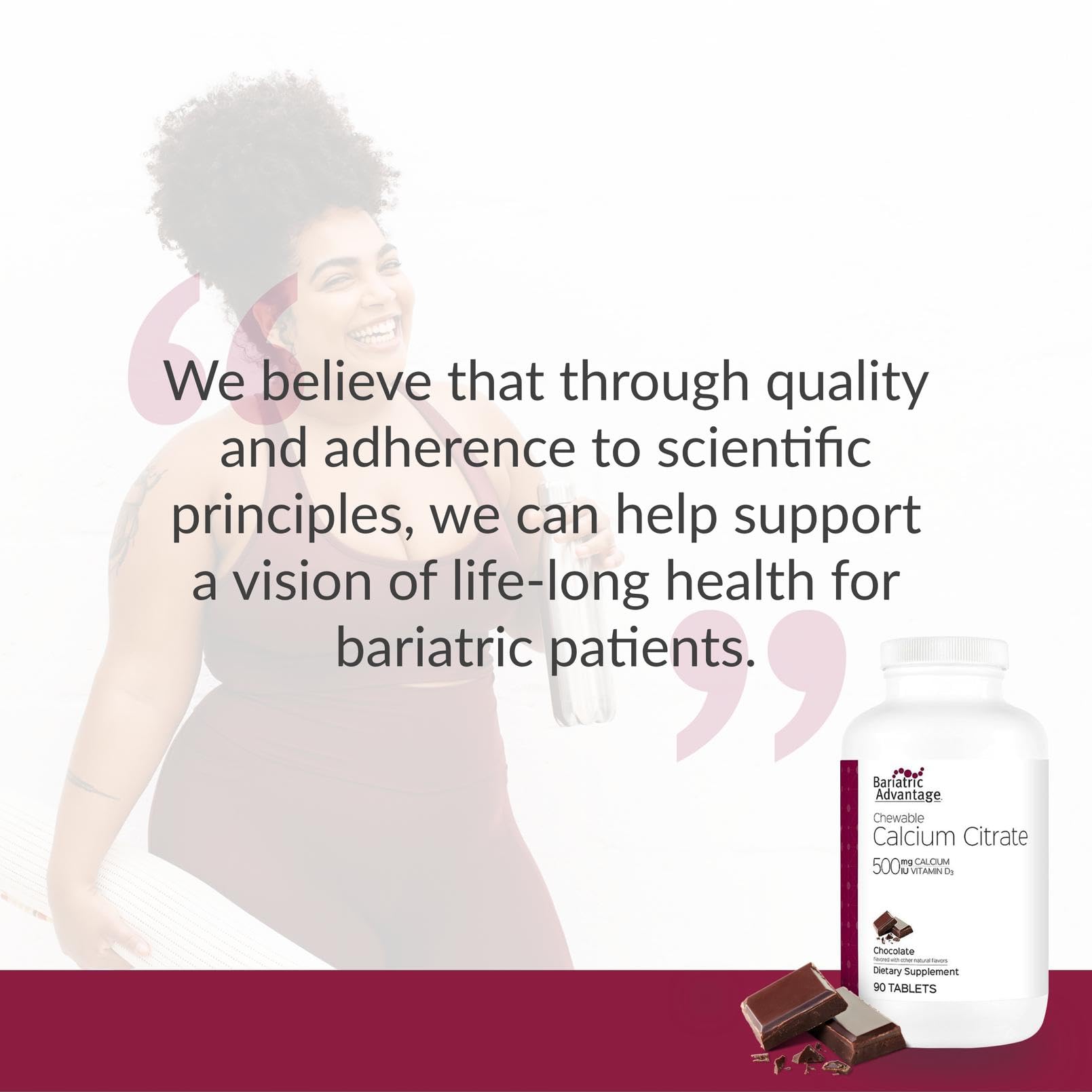 Bariatric Advantage nutrition facts label highlights essential nutrients for post-op health.