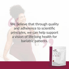 Bariatric Advantage strawberry flavored protein powder bottle with scoop