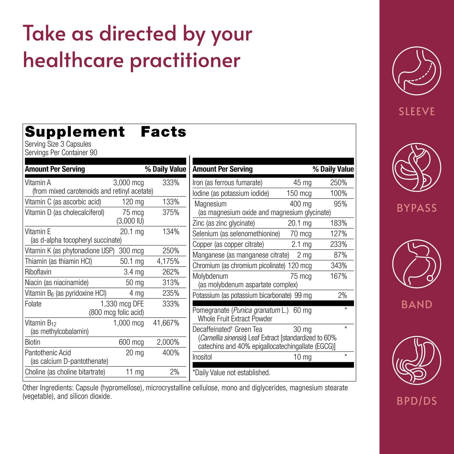 Bariatric Advantage Ultra Multi with Iron bottle and packaging detail.