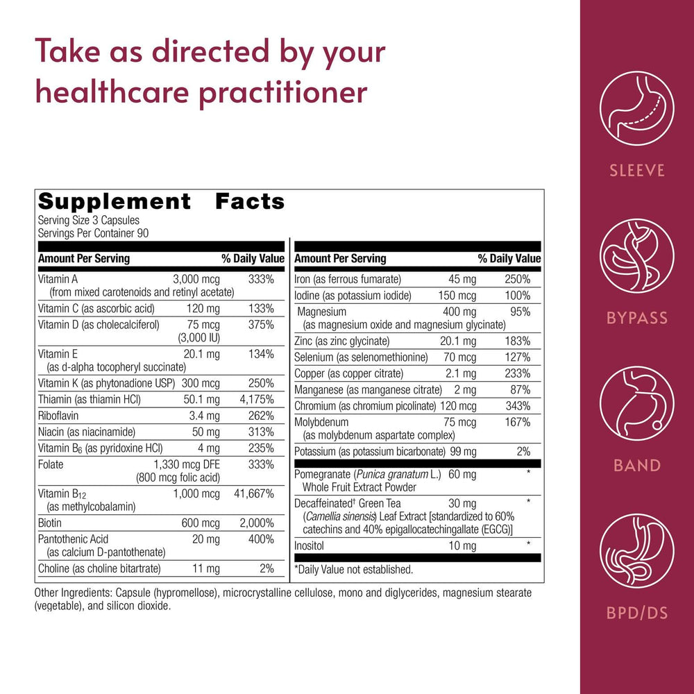 Bariatric Advantage Ultra Multi with Iron bottle and packaging detail.