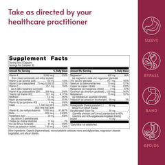 Nutrition facts panel shows 200% DV of key nutrients