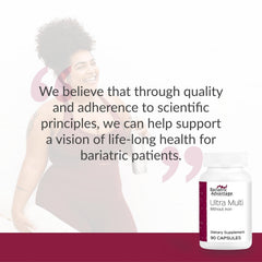Bariatric Advantage Ultra Multi Without Iron on dining table ready for routine