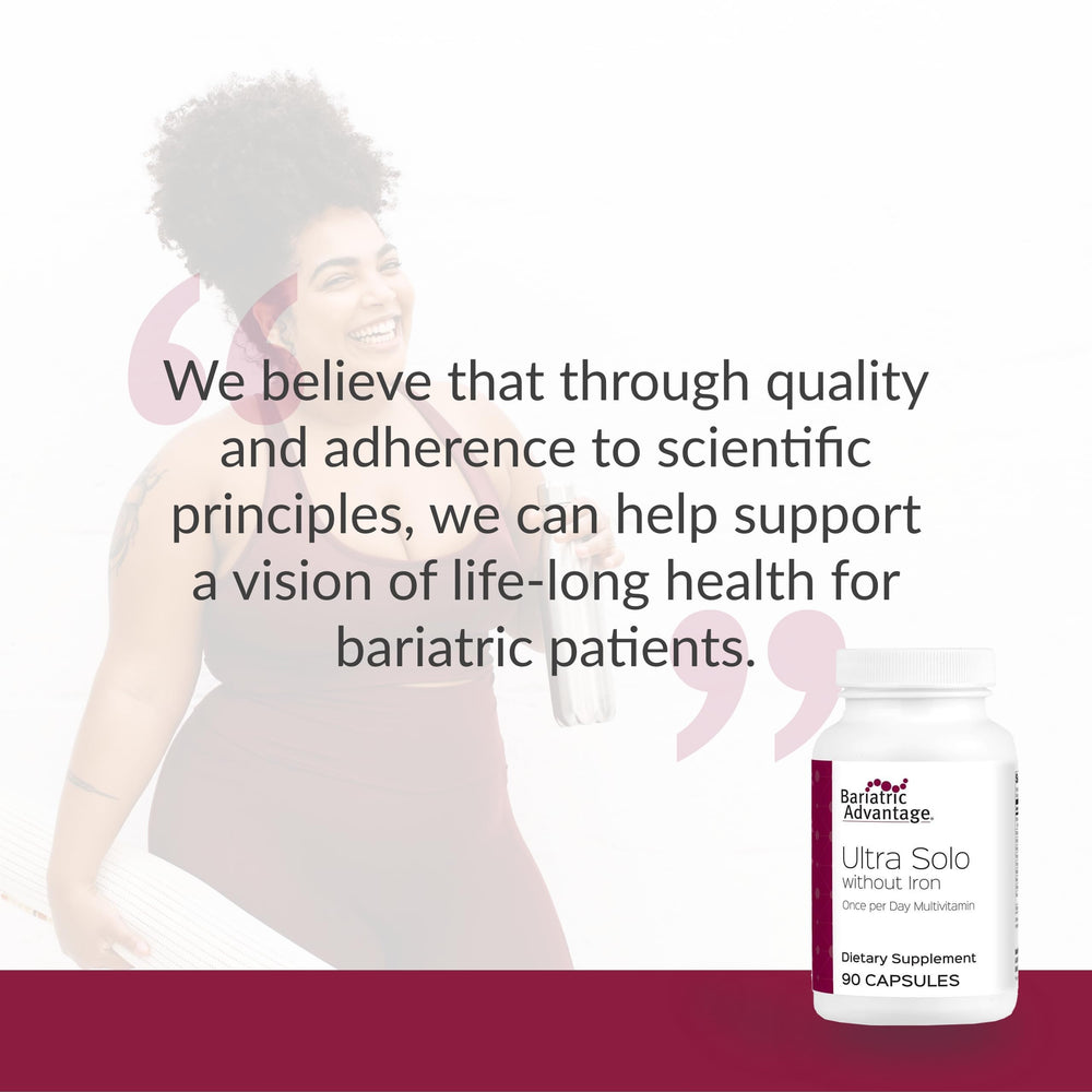 Morning routine image featuring Bariatric Advantage Ultra Solo Without Iron