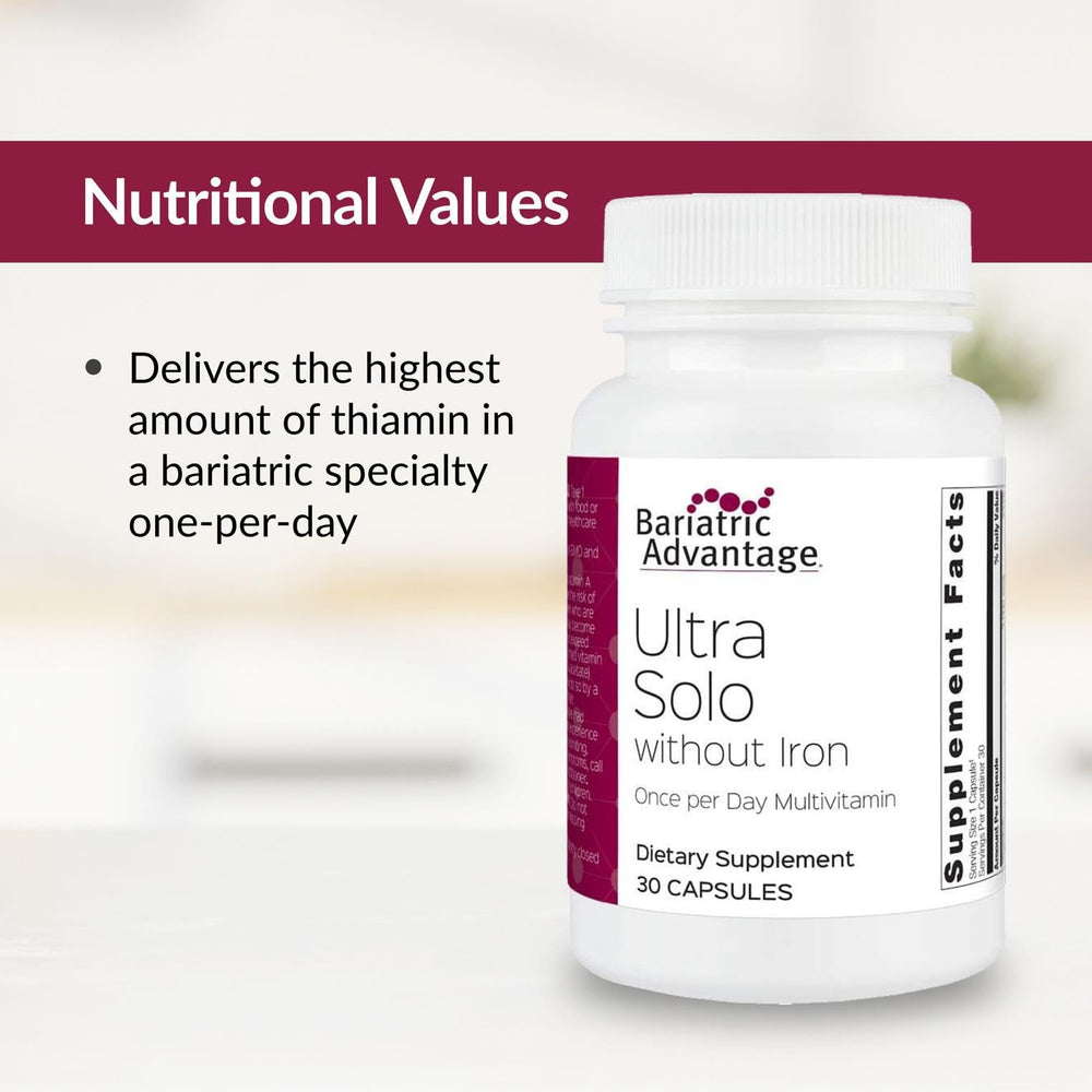 Bariatric Advantage Ultra Solo Without Iron tablet in use for daily routine