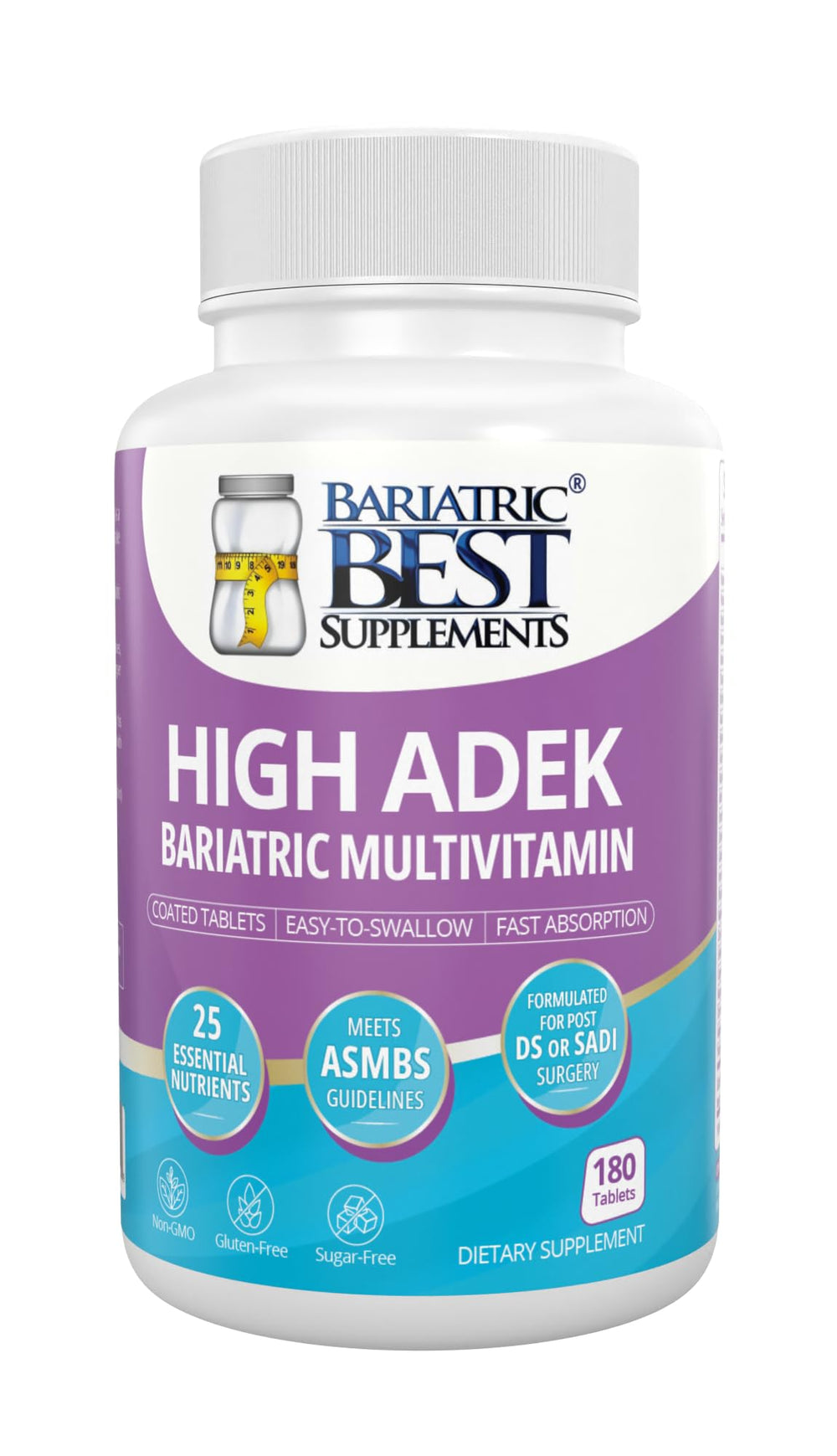 Bariatric Best Supplements High ADEK bottle showing premium post‑surgery multivitamin