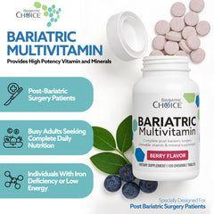 Bariatric Choice berry-flavored multivitamin offering pleasant daily support