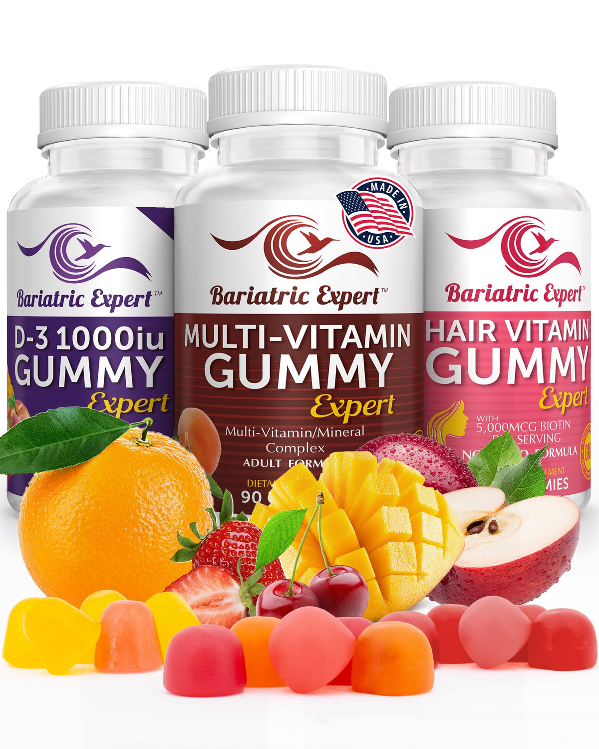 Bariatric Food Expert Bariatric Multivitamin 3-pack bottle on shelf for convenient daily support.