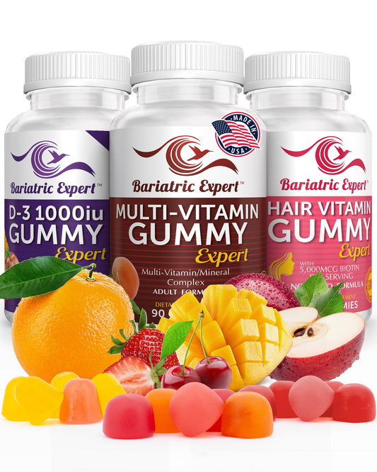 Bariatric Food Expert Bariatric Multivitamin 3-pack bottle on shelf for convenient daily support.