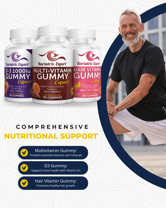 Bariatric Food Expert D3 Gummies 90 chews close-up showing tasty chewable format.