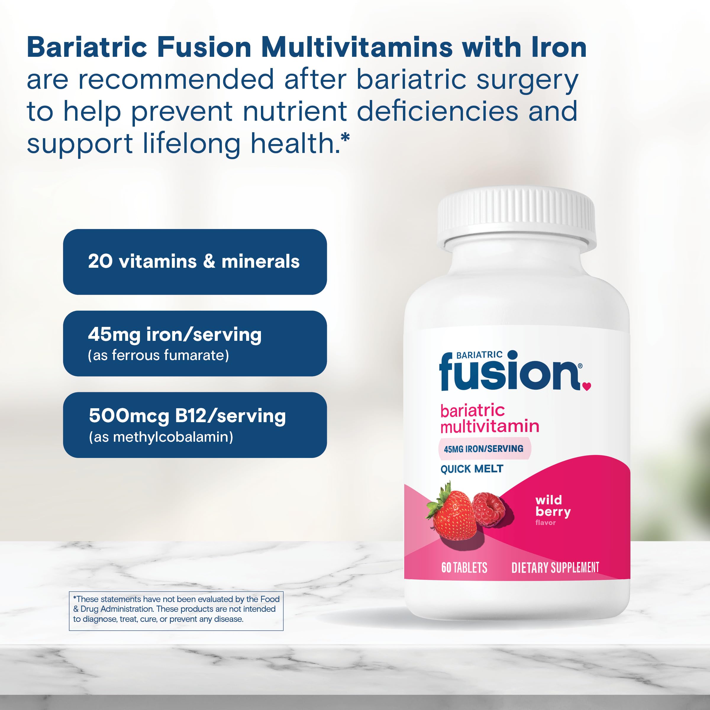 Bariatric Fusion product designed with ASMBS guidelines in mind.