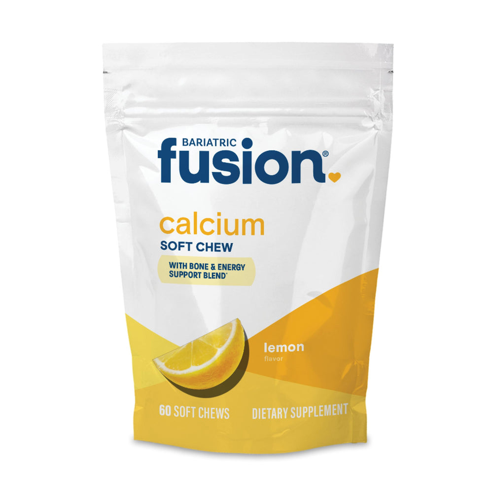 Bariatric Fusion lemon calcium chews bottle ready for daily bone support.