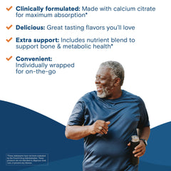 Nutrition label on Bariatric Fusion calcium chews shows calcium citrate and minerals