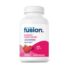 Bariatric Fusion quick-melt multivitamin in wild berry flavor for easy daily use.