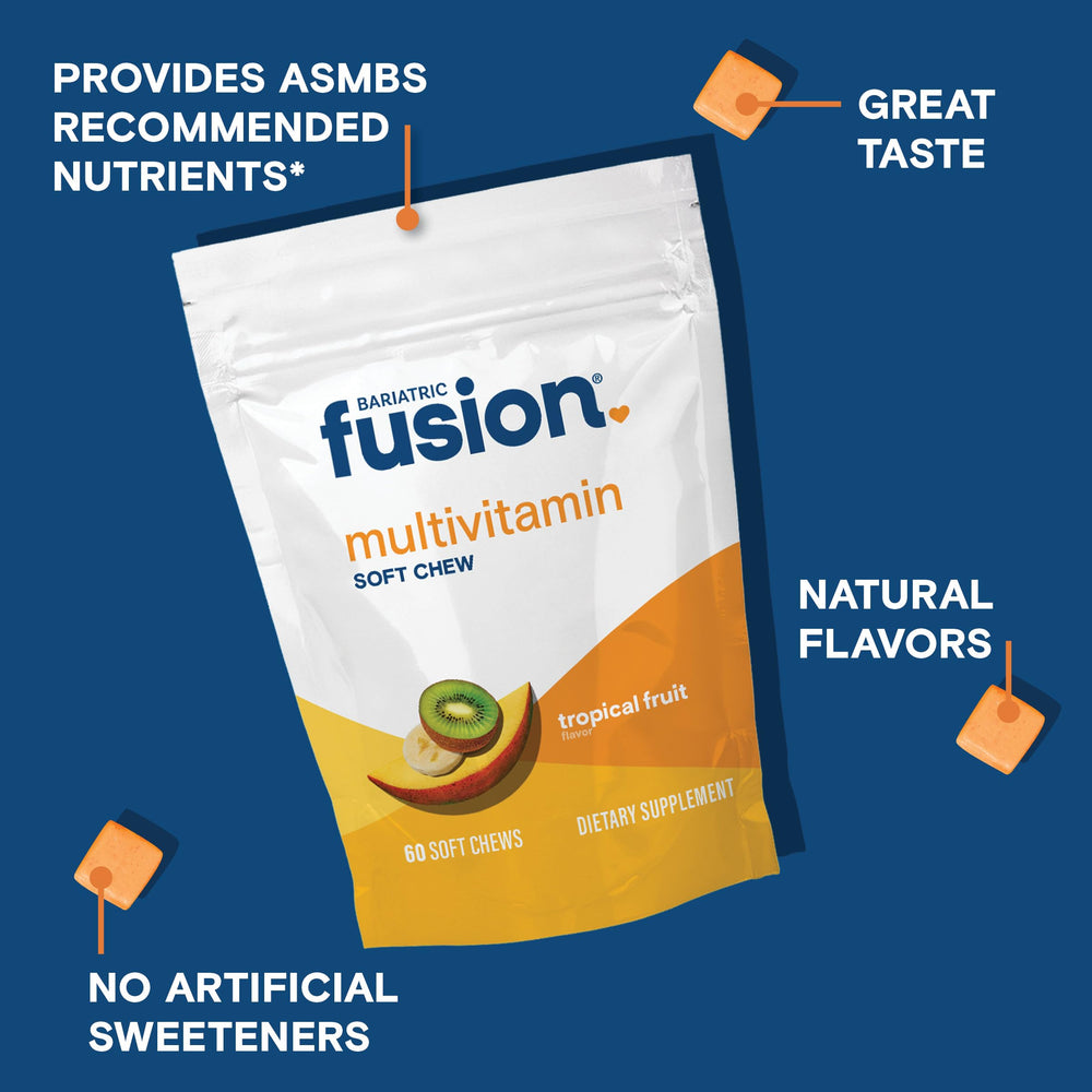 Front view of Bariatric Fusion bottle for quick daily dosing